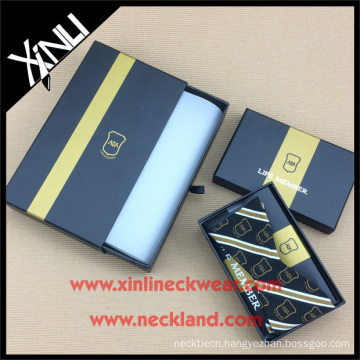 Silk Tie Box Set with Self Tie Bow Tie in Custom Necktie Packaging Box